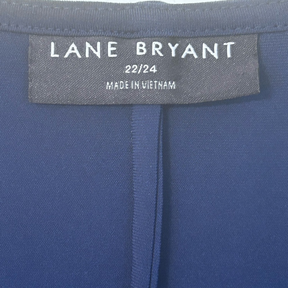 Navy blue Lane Bryant faux wrap dress, size 22/24. - Picture 3 of 6